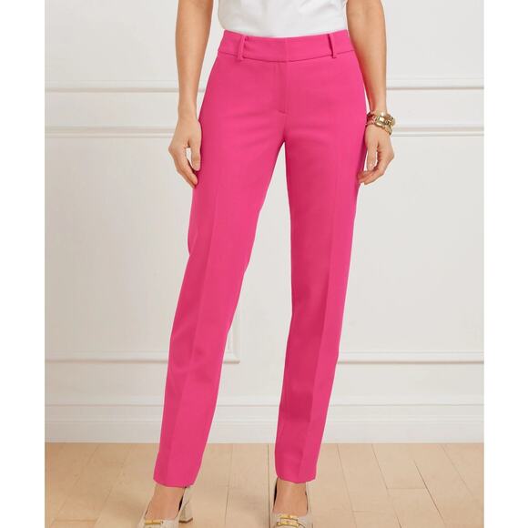 Talbots Pants - Talbots LONG NWT Hot Pink Hampshire Ankle Straight Leg Career Office Pants